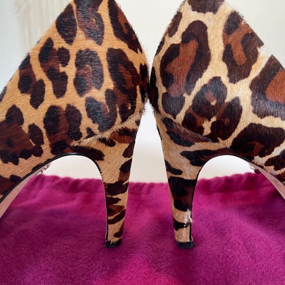 DvF Anette Leopard-Print Calf Hair Pump, Size 8.5 - Picture 4 of 11